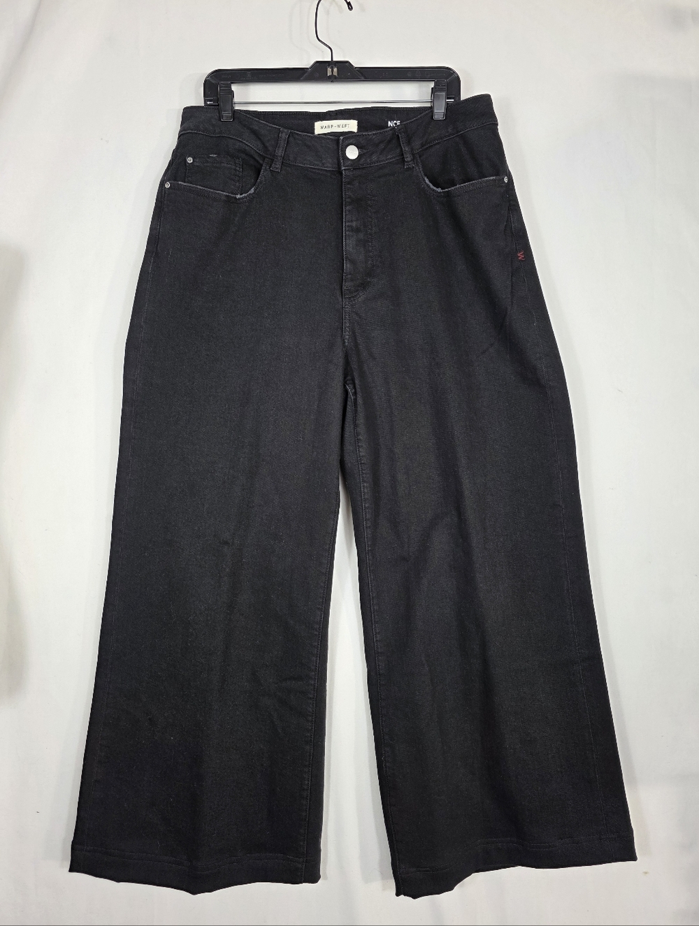Warp + Weft NCE nice cote Wide Leg inkwell Black Jeans - Picture 2 of 14